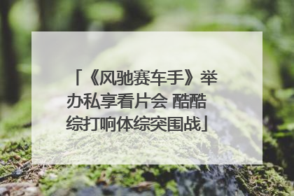 《风驰赛车手》举办私享看片会 酷酷综打响体综突围战