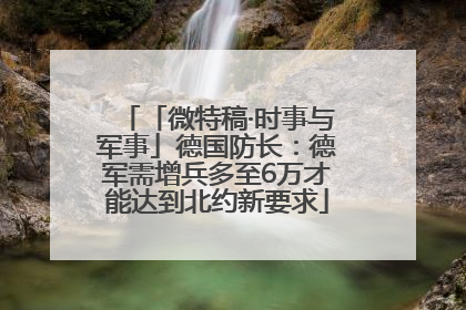 「微特稿·时事与军事」德国防长：德军需增兵多至6万才能达到北约新要求