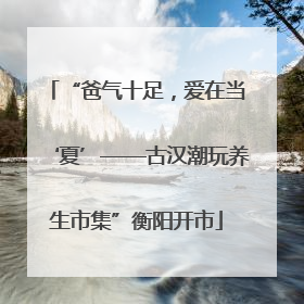 “爸气十足，爱在当‘夏’——古汉潮玩养生市集”衡阳开市