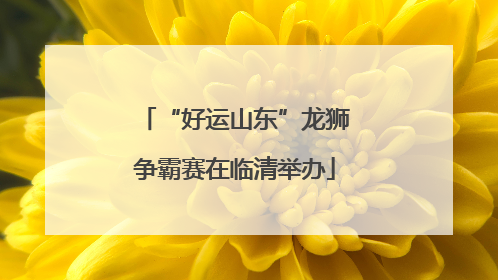 “好运山东”龙狮争霸赛在临清举办