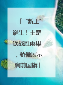 “新王”诞生！王楚钦战胜雨果，骄傲展示胸前国旗