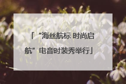 “海丝航标 时尚启航”电音时装秀举行
