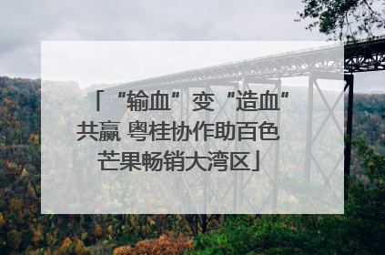 “输血”变“造血”共赢 粤桂协作助百色芒果畅销大湾区