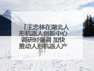 王忠林在湖北人形机器人创新中心调研时强调 加快推动人形机器人产业高质量发展 打造具有全国影响力的研发创新基地