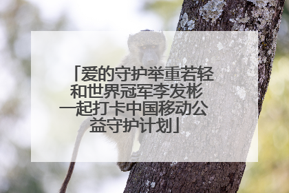 爱的守护举重若轻 和世界冠军李发彬一起打卡中国移动公益守护计划