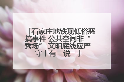 石家庄地铁现低俗恶搞事件 公共空间非“秀场” 文明底线应严守丨有一说一