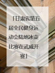 甘肃省第五届全民健身运动会陆地冰壶比赛在武威开赛