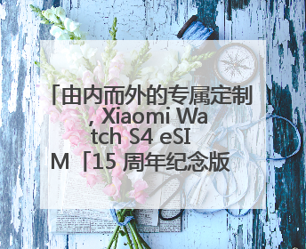 由内而外的专属定制，Xiaomi Watch S4 eSIM「15 周年纪念版」震撼登场