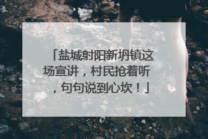 盐城射阳新坍镇这场宣讲，村民抢着听，句句说到心坎！