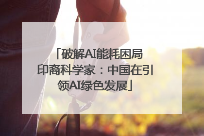 破解AI能耗困局 印裔科学家：中国在引领AI绿色发展