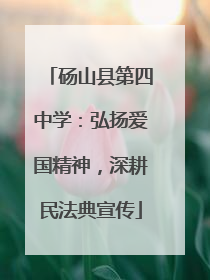 砀山县第四中学：弘扬爱国精神，深耕民法典宣传