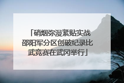 硝烟弥漫紧贴实战 邵阳军分区创破纪录比武竞赛在武冈举行