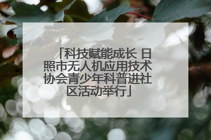 科技赋能成长 日照市无人机应用技术协会青少年科普进社区活动举行