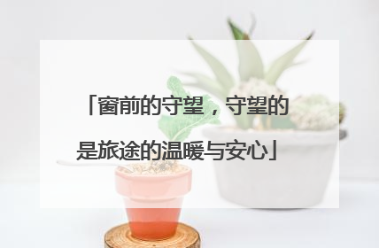窗前的守望，守望的是旅途的温暖与安心
