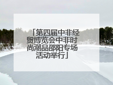 第四届中非经贸博览会中非时尚潮品邵阳专场活动举行