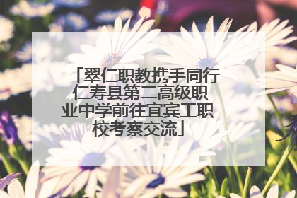 翠仁职教携手同行 仁寿县第二高级职业中学前往宜宾工职校考察交流