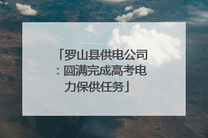 罗山县供电公司：圆满完成高考电力保供任务