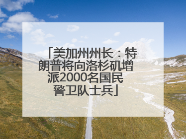 美加州州长：特朗普将向洛杉矶增派2000名国民警卫队士兵