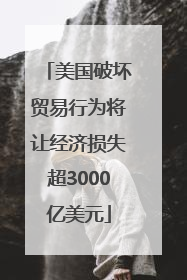 美国破坏贸易行为将让经济损失超3000亿美元