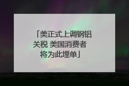 美正式上调钢铝关税 美国消费者将为此埋单