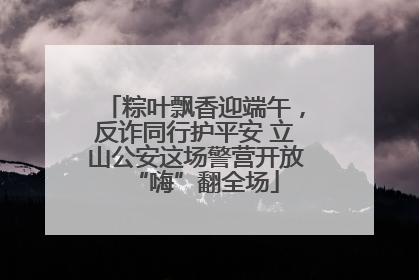 粽叶飘香迎端午，反诈同行护平安 立山公安这场警营开放“嗨”翻全场