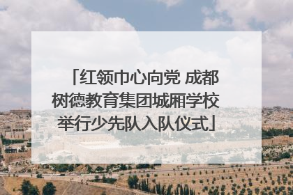 红领巾心向党 成都树德教育集团城厢学校举行少先队入队仪式