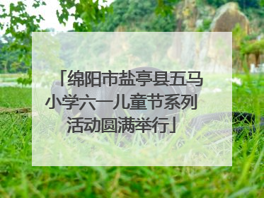 绵阳市盐亭县五马小学六一儿童节系列活动圆满举行