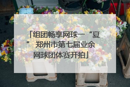 组团畅享网球一“夏” 郑州市第七届业余网球团体赛开拍