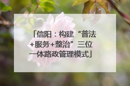 信阳：构建“普法+服务+整治”三位一体路政管理模式