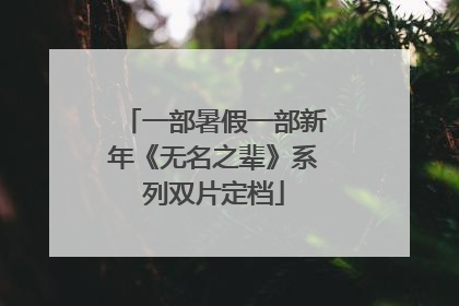 一部暑假一部新年《无名之辈》系列双片定档