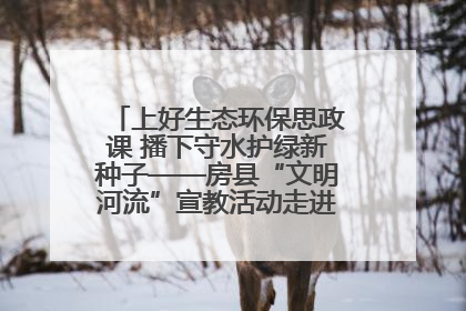 上好生态环保思政课 播下守水护绿新种子——房县“文明河流”宣教活动走进八一希望小学