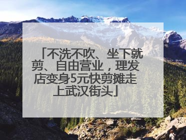 不洗不吹、坐下就剪、自由营业，理发店变身5元快剪摊走上武汉街头