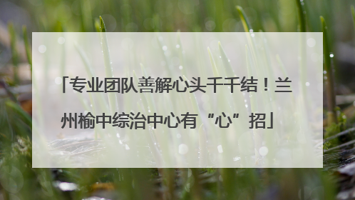 专业团队善解心头千千结！兰州榆中综治中心有“心”招