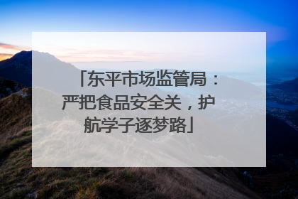 东平市场监管局：严把食品安全关，护航学子逐梦路