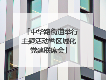 中华路街道举行主题活动暨区域化党建联席会