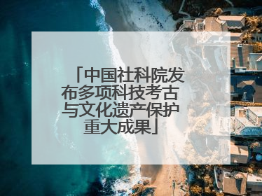 中国社科院发布多项科技考古与文化遗产保护重大成果