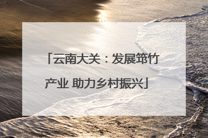 云南大关：发展筇竹产业 助力乡村振兴