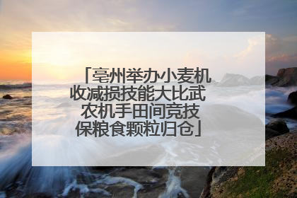 亳州举办小麦机收减损技能大比武 农机手田间竞技保粮食颗粒归仓