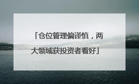 仓位管理偏谨慎，两大领域获投资者看好