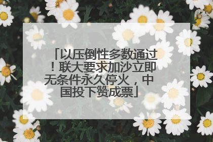 以压倒性多数通过！联大要求加沙立即无条件永久停火，中国投下赞成票