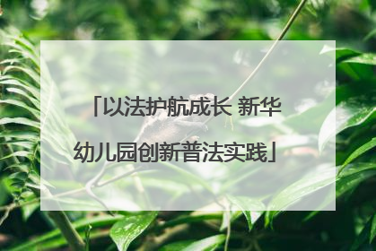 以法护航成长 新华幼儿园创新普法实践