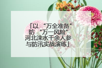 以 “万全准备” 防 “万一风险” 河北涞水千余人参与防汛实战演练