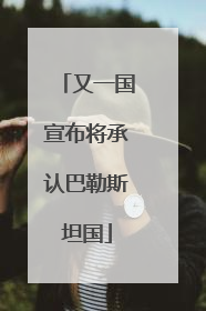 又一国宣布将承认巴勒斯坦国