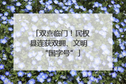 双喜临门！民权县连获双拥、文明“国字号”