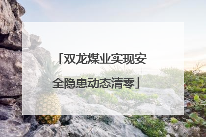 双龙煤业实现安全隐患动态清零