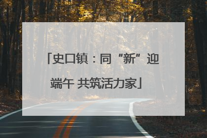 史口镇：同“新”迎端午 共筑活力家