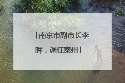 南京市副市长李晖，调任泰州