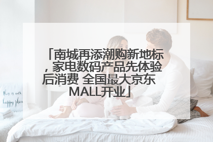南城再添潮购新地标，家电数码产品先体验后消费 全国最大京东MALL开业