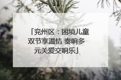 兖州区：困境儿童双节享温情 奏响多元关爱交响乐