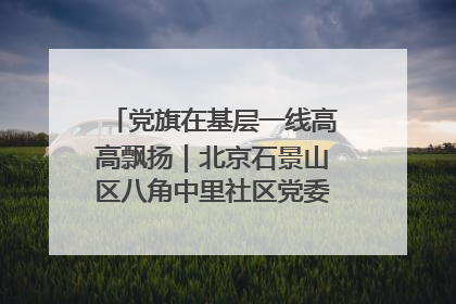 党旗在基层一线高高飘扬｜北京石景山区八角中里社区党委：用脚步丈量民生
